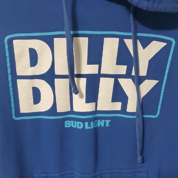 Bud Light Dilly Dilly Blue Hoodie Sweatshirt Mens Medium - Picture 3 of 7